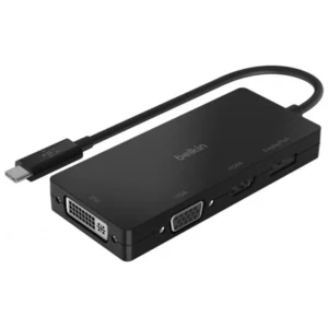 Adaptateur vidéo USB-C vers multiport HDMI, VGA, DisplayPort et DVI