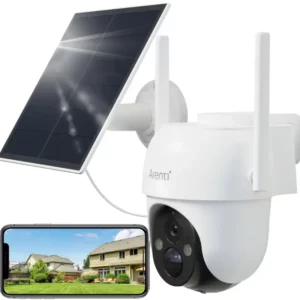 Caméra extérieure Arenti sans fil avec batterie et panneau solaire Wi-Fi 2,4 GHz